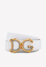 Baroque DG Logo Buckle Belt in Calf Leather