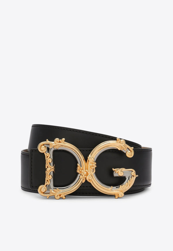 Baroque DG Logo Leather Belt