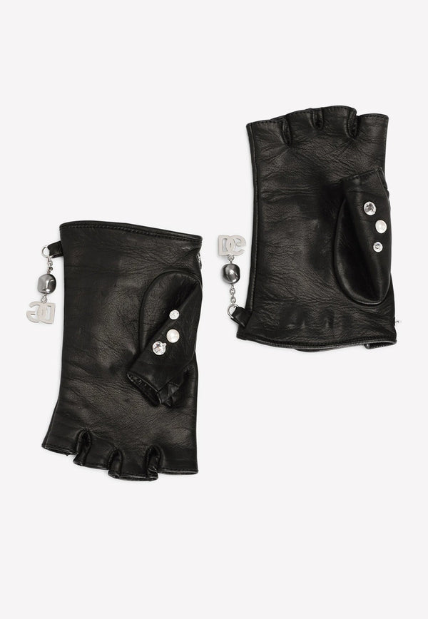Embellished Nappa Leather Gloves