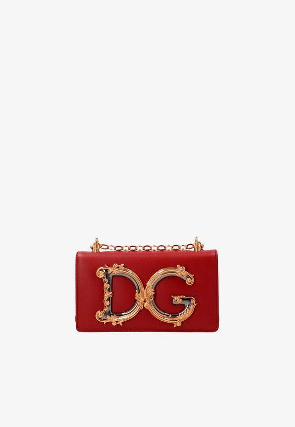 DG Girls Calfskin Chain Phone Bag