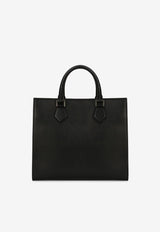 Logo Shopper Bag in Calf Leather