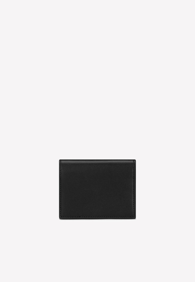Logo-Embossed Bi-Fold Wallet in Calfskin