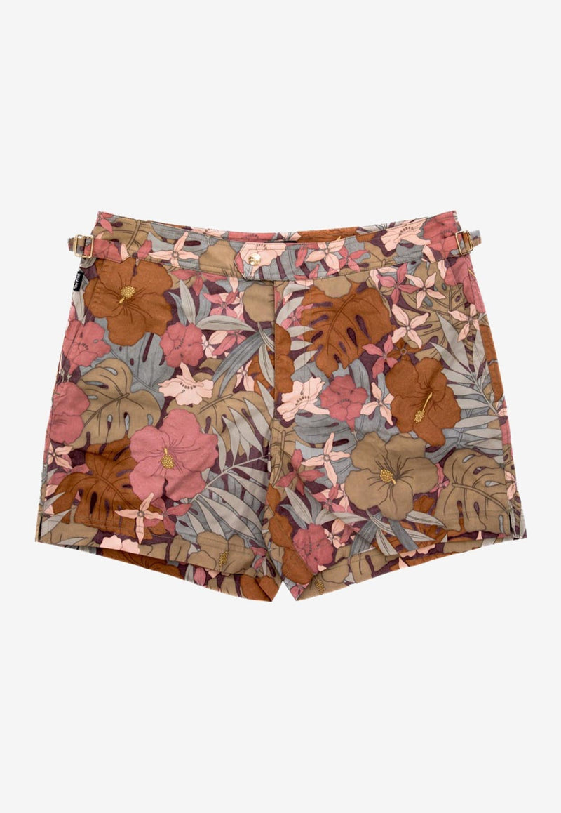 Hibiscus Print Swim Shorts