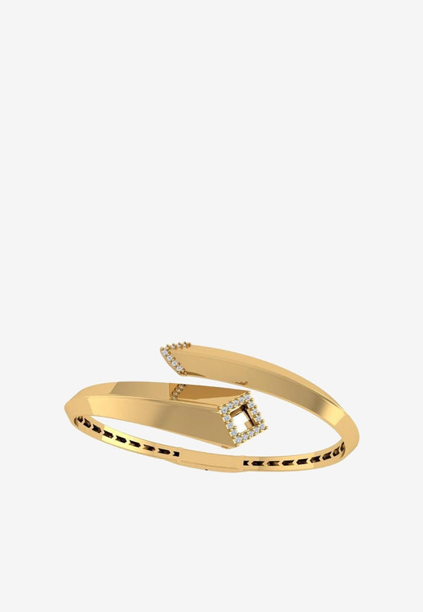 Charmer Diamond Paved Bracelet in 18-karat Yellow Gold