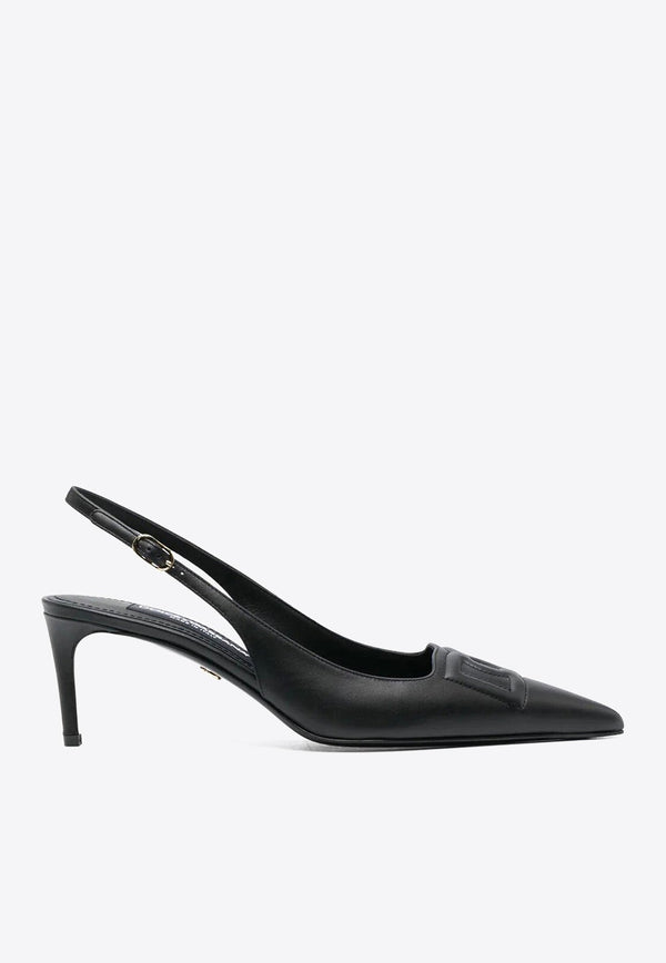 Lolo 60 DG Logo Slingback Pumps in Calf Leather