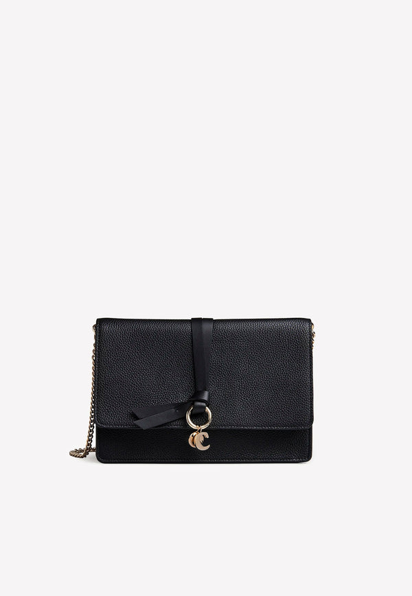 Alphabet Clutch Bag in Grained Calf Leather