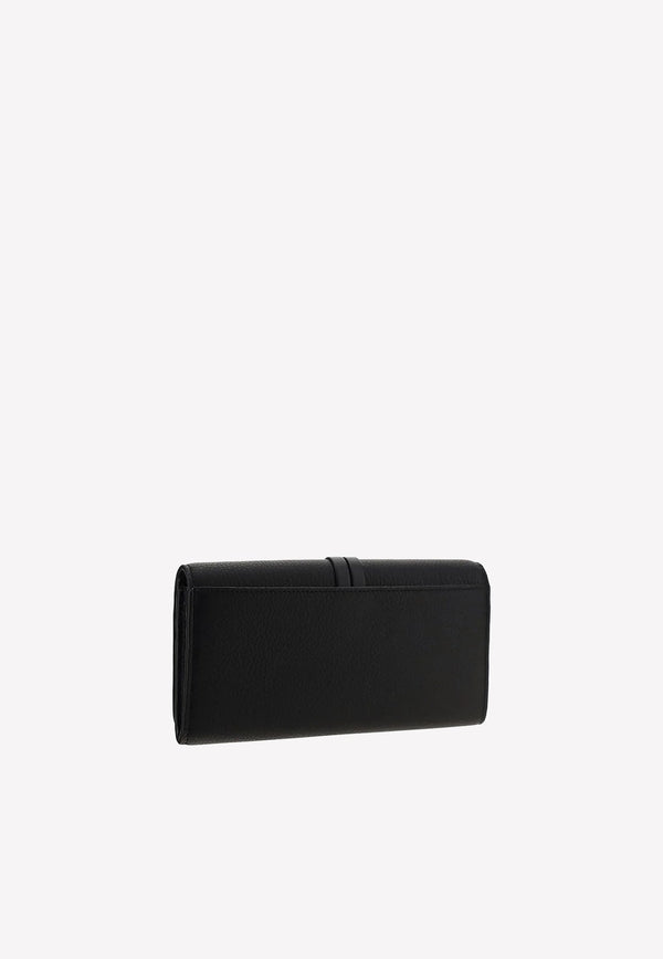 Alphabet Logo Charm Wallet in Calf Leather