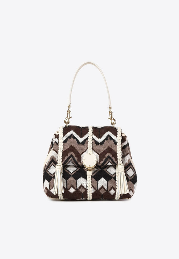 Small Penelope Chevron Knitted Shoulder Bag