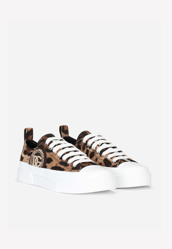 Leopard Print Portofino Sneakers