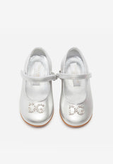 Baby Girls Mary Jane Metallic Leather Ballerinas