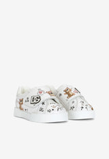 Baby Portofino Sneakers with Baby Leopard Print