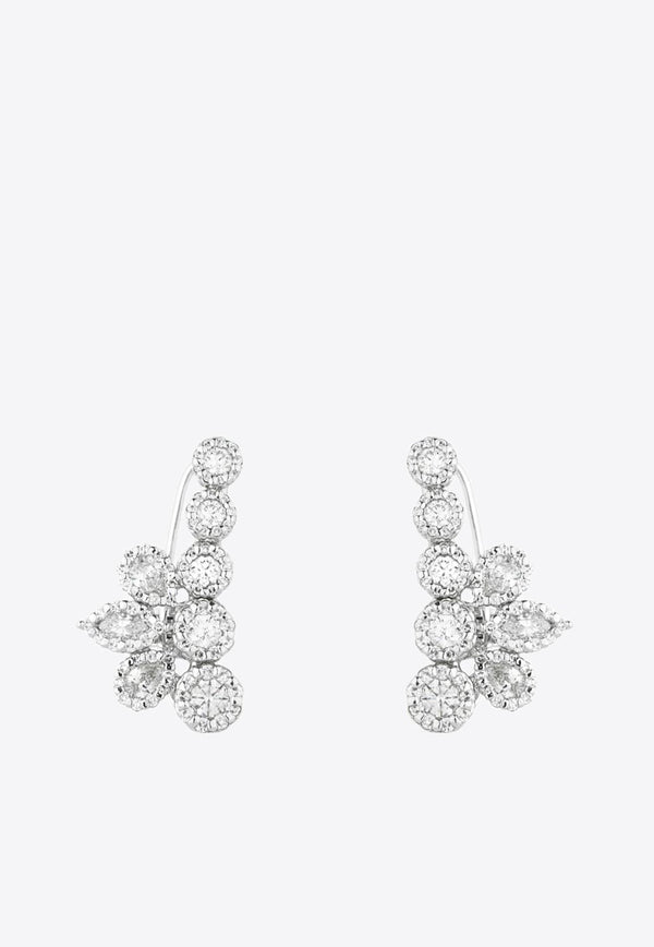 Diamond Stud Earrings in 18-karat White Gold