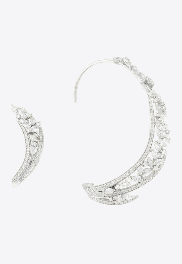 Diamond Ear Cuffs in 18-karat White Gold