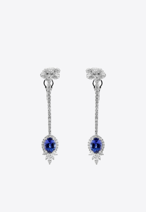Reign Supreme Drop Earrings in 18-karat White Gold with Diamonds