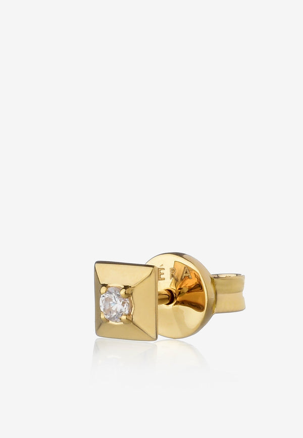 Special Order - Mini EÉRA Stud Earring in 18-karat Yellow Gold with Diamond