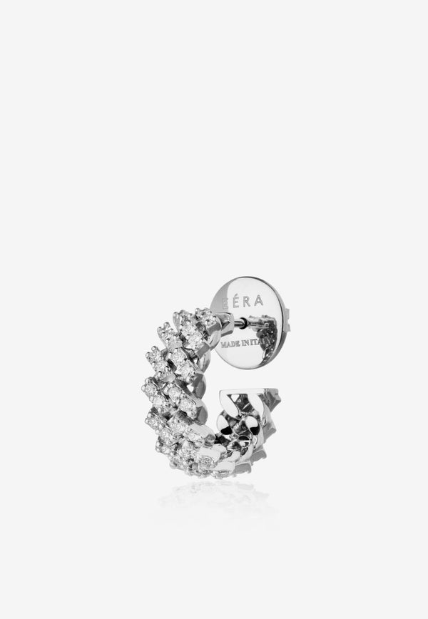 Special Order - Mini EÉRA Single Earring in 18-karat White Gold with Diamonds