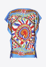 Carretto Print Silk Top