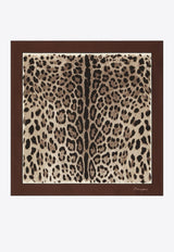 Leopard Print Silk Twill Scarf