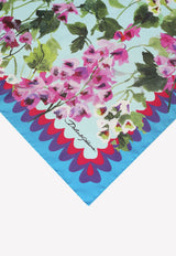 Bluebell Print Silk Scarf