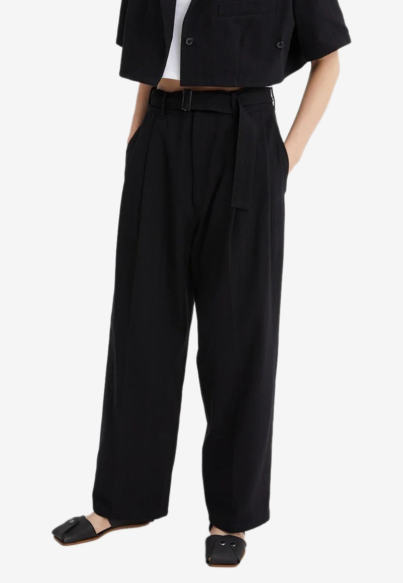 Straight-Leg Pants with Belt