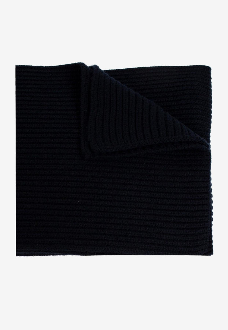 Logo Knitted Cashmere Scarf