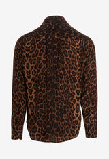 Leopard Print Long-Sleeved Shirt