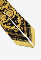 Barocco Print Silk Scarf Tie