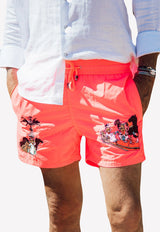 Kuwait Embroidered Swim Shorts