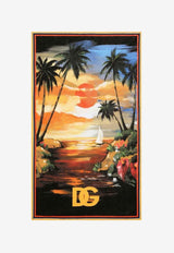 Kids Hawaiian Print Beach Towel