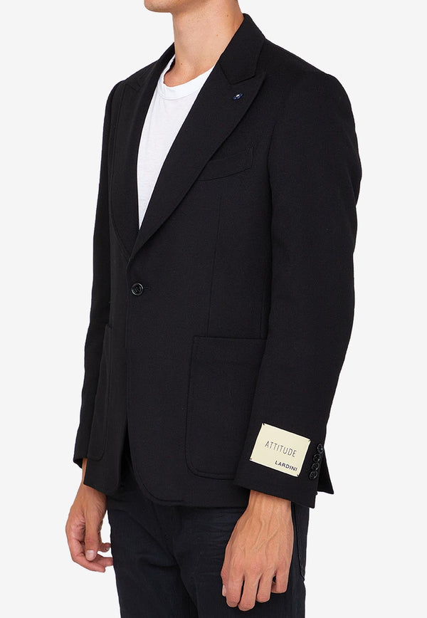Single-Breasted Wool and Cashmere Blazer