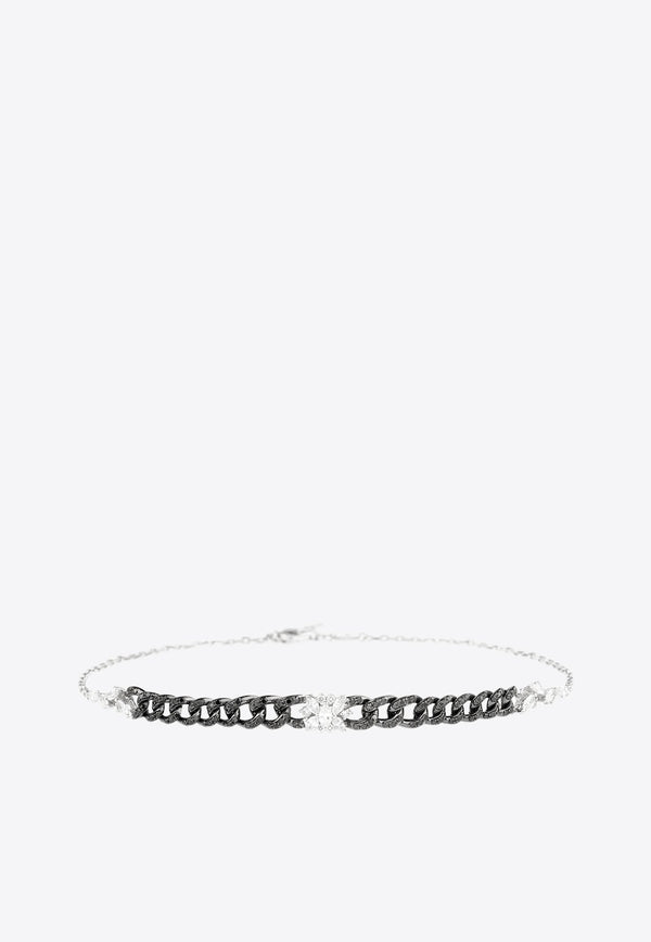 Black Strada Diamond Choker Necklace in 18-karat White Gold