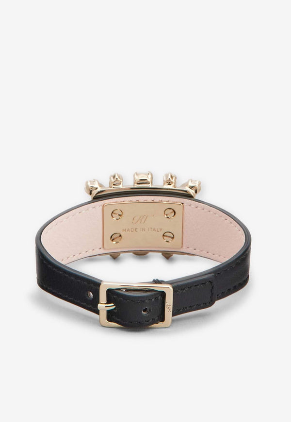 Broche Vivier Buckle Bracelet in Leather