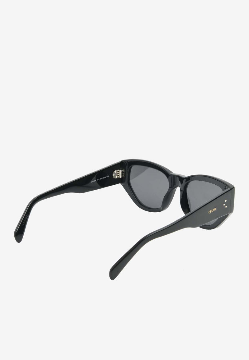 Bold 3 Dots Cat-Eye Sunglasses