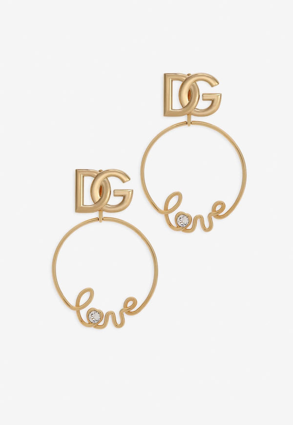 Clip-on 'Love' Earrings with DG Logo