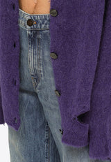 V-Neck Wool Blend Cardigan