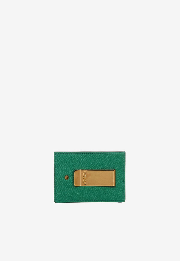 TF Cardholder in Grained Leather with Money Clip