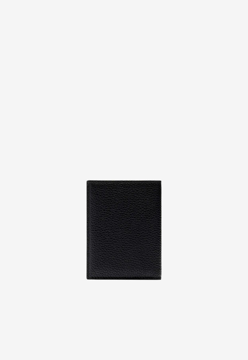 Logo Bi-Fold Cardholder in Grain Leather
