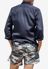 All-Over Mexican Heads Swim Shorts in Camo Grey