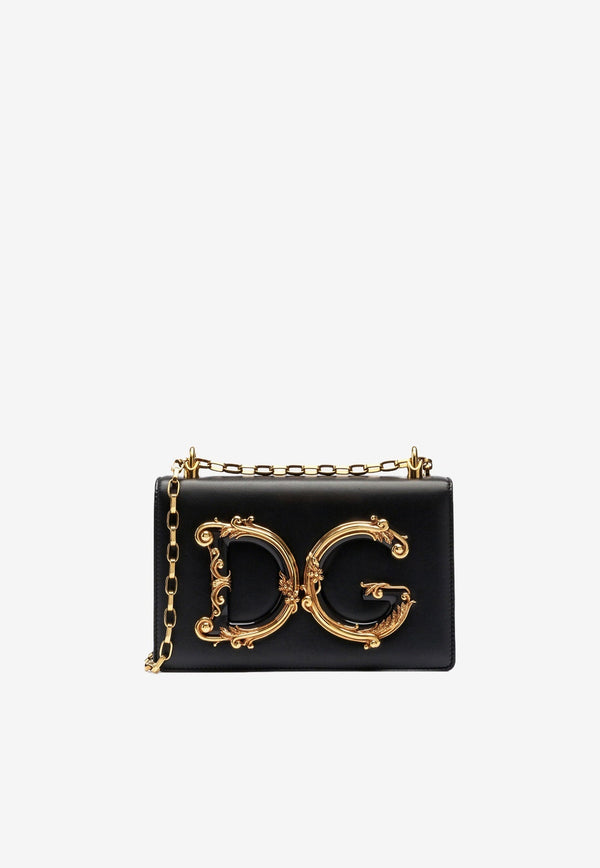 DG Nappa Leather Chain Shoulder Bag