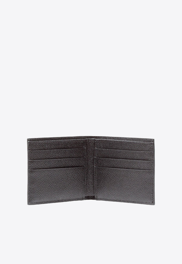 Logo Plaque Bi-Fold Wallet in Dauphine Leather